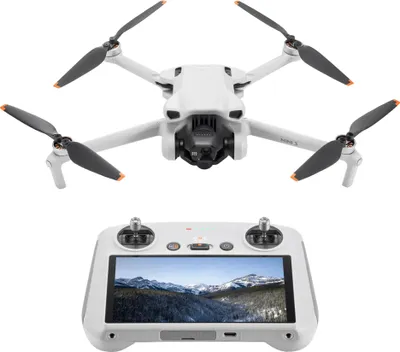 Produktbild von DJI Mini 3 (DJI RC) – Leichte und faltbare Mini-Kameradrohne mit 4K HDR-Video, 38 min Flugzeit, echten vertikalen Aufnahmen und intelligenten Funktionen, C0