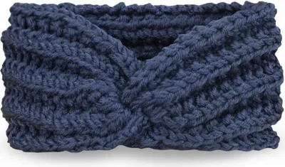 Produktbild von Damen Strick Stirnband Ohrwärmer Winter Kopfband Haarband gehäkelt Silber