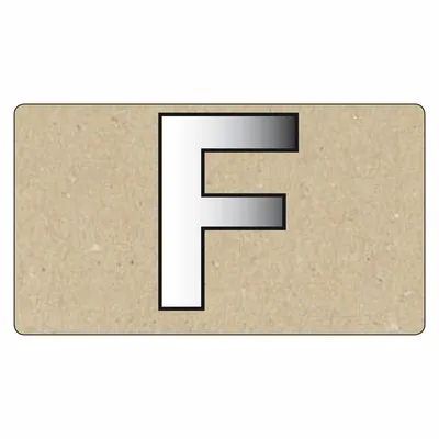 Produktbild von Spiegelornamente Grobuchstabe F