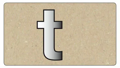 Produktbild von Spiegelornamente Kleinbuchstabe T