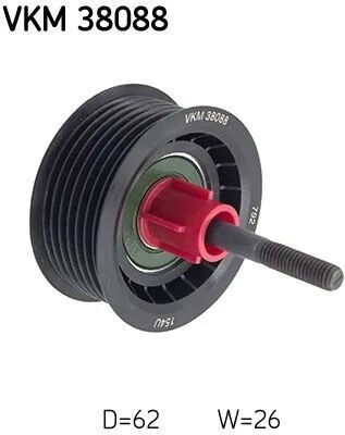 Produktbild von SKF VKM 38088 Umlenkrolle Keilrippenriemen passend für MERCEDES-BENZ E-Klasse Limousine (W211) M-Klasse (W163) G-Klasse SUV (W463) S-Klasse Limousine