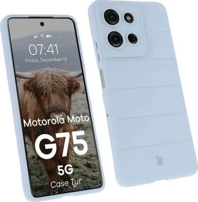 Produktbild von Robuste Handyhülle für Motorola Moto G75 5G, Bizon Case Tur, Hellblau