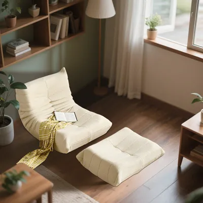 Immagine prodotto di Poltrona reclinabile - Poltrona relax - Poltrona imbottita - Pouf - Divano - Regolabile - Cuscini extra imbottiti