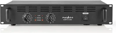 Produktbild von Nedis PA-Verstärker - RMS-Ausgang: 2x 100 W @ 8 Ohm / 2x 150 W @ 4 Ohm - 2 Kanäle - 2U - 19" Rack montierbar - Metall - Schwarz