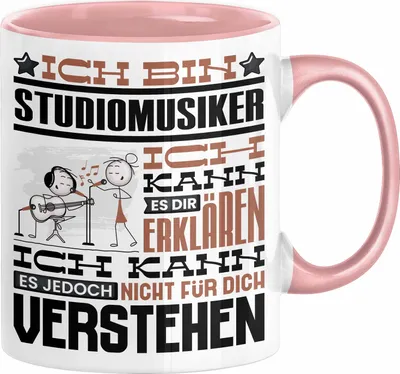 Produktbild von Studiomusiker Geschenk Tasse Lustige Geschenkdiee für einen Studiomusiker Geburtstag Ich Bin Studiomusiker Ich Kann Es Dir Erklären Aber Nicht Für Dich Verstehen (Rosa)
