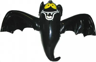 Produktbild von Schwarze Fledermaus zum Aufblasen 130cm für Halloween