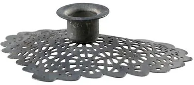 Image de Lampe de jardin en zinc - Décoration pour balcon et jardin - 1 pièce - zinc vieilli - 7,5 cm