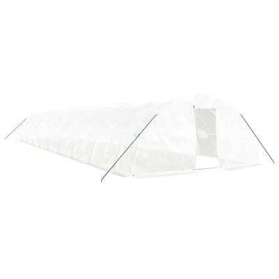 Obrázek produktu pro vidaXL Skleník s ocelovým rámem bílý 100 m² 20x5x2,3 m