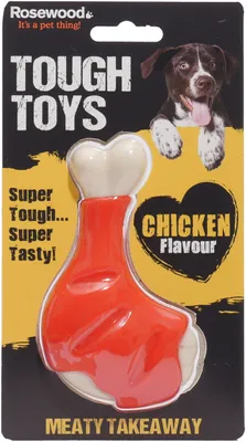 Imagen del producto de Juguete para perros Rosewood 40332, pata de nylon resistente con sabor a pollo
