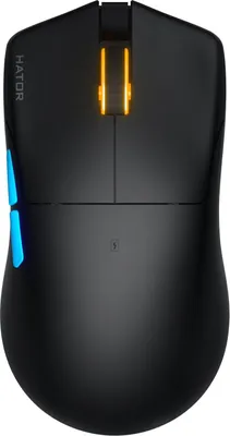 Produktbild von HATOR Pulsar 3 PRO Wireless, rechts, Optisch, RF Wireless + Bluetooth + USB Type-A, 30000 DPI, Schwarz