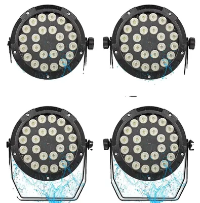 Zdjęcie produktu dla Reflektory LED typu PAR, wodoodporna konstrukcja, wszechstronne opcje sterowania, 4 szt., wtyczka UE
