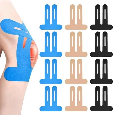 Produktbild von 12 Stück Wasserfeste Sportkinesiotape für Knie, Schulter, Fuß und Hand