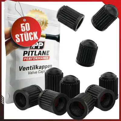 Produktbild von Schrader Ventilkappen Schwarz 50 Stück