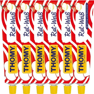 Produktbild von Thomy Rot Weiß Ketchup und Mayonnaise Doppelter Genuss 200ml 6er Pack