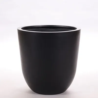 Produktbild von Elegant Einrichten | Pflanzkübel | Fiberglas | rund konisch | D60xH60cm | elegant schwarz-matt.