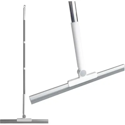 Productafbeelding van Douchewisser met rubberen rand, 42 cm, segmentering, roestvrijstalen handgreep, 133 cm, wit