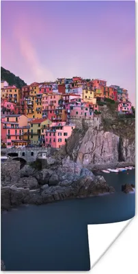 Produktbild von MuchoWow® Poster Lila Himmel über Cinque Terre in Italien 60x120 cm - Wandschmuck