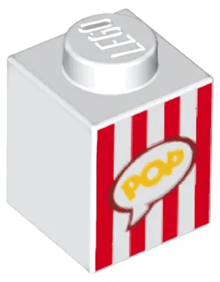 Produktbild von LEGO Weiß Stein 1 x 1 (3005pb028) – neu