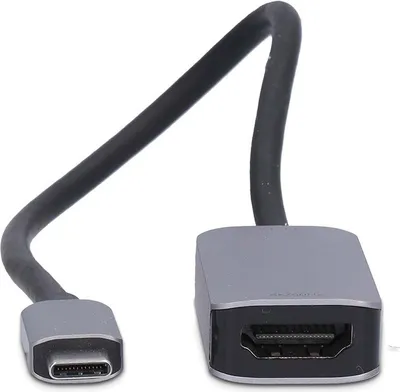 Produktbild von Nedis USB-C Adapter - USB 3.2 Gen 1 - USB-C Stecker - HDMI Ausgang - 8K@60Hz - 0.20 m - Rund - Vernickelt - PVC - Silber - Box