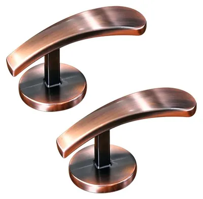 Gardinenhaken, 2 Stück, selbstklebend, Metall, Bronze