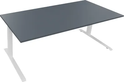 Produktbild von Sitz-/Stehtisch Kufe Doppels. Quad. B2000xT900xH645-1275 ws/Lavagrau