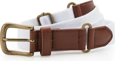 Image de Asquith & Fox Ceinture en similicuir et toile RW6144 (taille unique) (Blanc)
