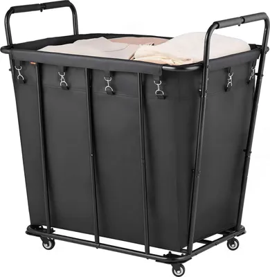 Immagine prodotto di Carrello portabiancheria VEVOR 300 L con capacità di carico 117,9 e ruote piroettanti e sacca impermeabile per la biancheria, carrello di smistamento della biancheria su ruote per il bagaglio della spesa, cesto per la biancheria con smistamento della biancheria
