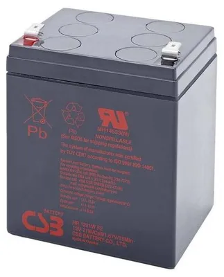 Image de Batterie de secours CSB Pb VRLA AGM 12V/5,1Ah (HR1221W F2)