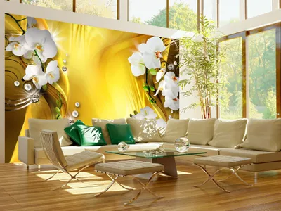 Produktbild von Vlies Fototapete 400x280 cm Tapeten Wandtapete XXL Blumen Orchidee Abstrakt b-A-0223-a-b