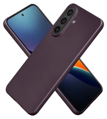 Produktbild von kwmobile Handyhülle für Samsung Galaxy A57 5G Hülle - Silikon Case metallisch schimmernd - Schutzhülle Cover - Metallic Brombeere