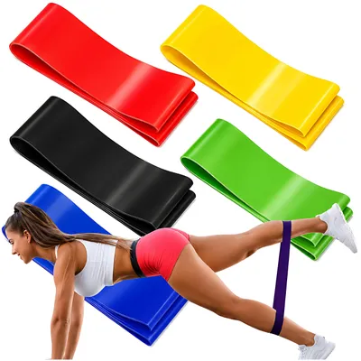 Produktbild von Set mit Widerstandsbändern für Fitnesstraining, 5 Stück