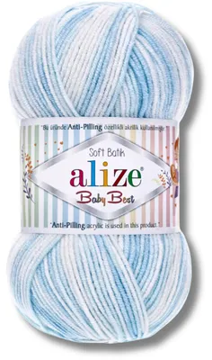 Productafbeelding van Alize 1x 100g Baby Best Batik garen, met kleurverloop, anti-pluis, geschikt voor haken en breien (6669)