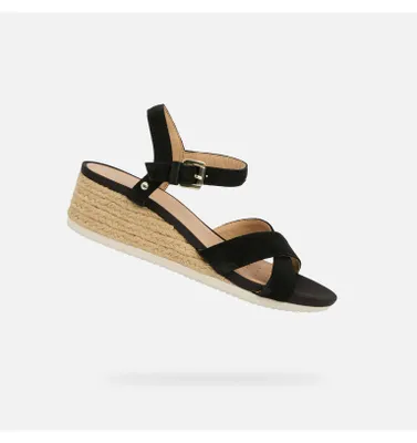 Produktbild von Geox Schwarze Damen-Keilschuhe von Ischia Corda 41