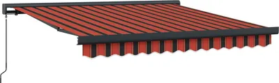Produktbild von Einziehbare Markise Rot und Schwarz 300 x 250 cm