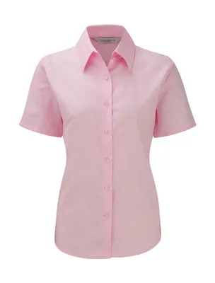 Produktbild von Russel Damen Business Oberteil Shirt Bluse T-Shirt kurzarm, Größe:5XL (50), Farbe:Classic Pink