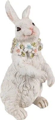 Immagine prodotto di Figurina di coniglio Clayre & Eef 20 cm in poliresina bianca