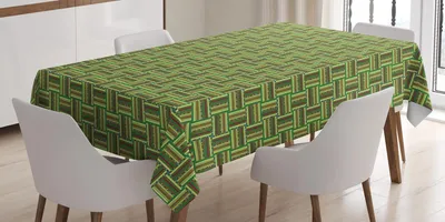 Obrázek produktu pro ABAKUHAUS Etnický ubrus, kmenový vzor složený z pruhů s ornamentálním motivem kostkované čtvercové ilustrace, 140 x 170 cm, vícebarevný