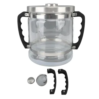 Imagen del producto de Recipiente de vidrio de 6 litros para dispositivos de belleza dental doméstica, destilador de agua, recipiente de recolección de vidrio de repuesto, depósito de agua destilada
