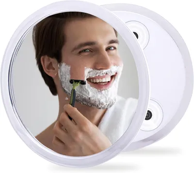 Produktbild von Fogless Duschspiegel, 3 abnehmbare Saugnäpfe, bruchsicher, für Dusche und Badezimmer, sicherer Kinderspiegel
