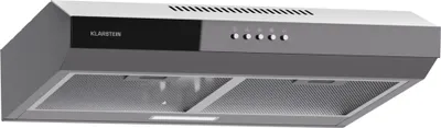 Produktbild von Klarstein Dunstabzugshaube 60cm, Abluft-Dunstabzugshaube mit Spülmaschinenfestem Filter aus Aluminium, Leise Abzugshaube Abluft, 200m³/h Luftstrom, Effiziente Wandhauben mit LEDs & Touch Controls
