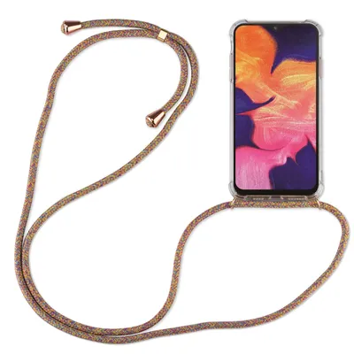 Produktbild von Handy Hülle mit Band Schutzhülle Handykette Seil Silikon Handy Tasche mit Schnur Samsung Galaxy A41 SM-A415 Rainbow