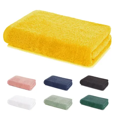 Produktbild von Lavea® Mexico Saunahandtuch 80x200 cm, für Damen und Herren – Saunatuch aus 100% Baumwolle, Walkfrottier 500 g/m², saugstark - Mango