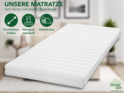 Produktbild von Ergonomische 7-Zonen Kaltschaummatratze | 140 x 200 cm | 11cm | H3 | DREAMSTAR Easy Sleep