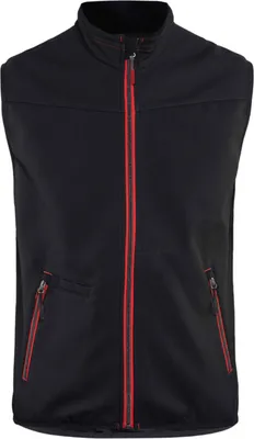 Produktbild von BLAKLÄDER® unisex Softshellweste 3850 schwarz, rot Größe L