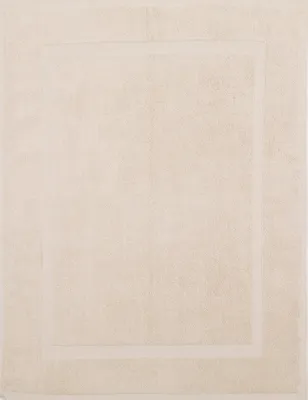 Produktbild von Betzshop Badvorleger, 100% Baumwolle, sand, 50x70 cm, 650g/m² PREMIUM Qualität, schlichtes Design, langlebig, 60°C waschbar & trocknergeeignet