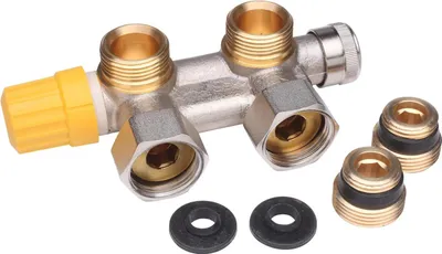 Image de Armature de raccordement Danfoss VHS-UN radiateur R 1/2, équerre, nickelée