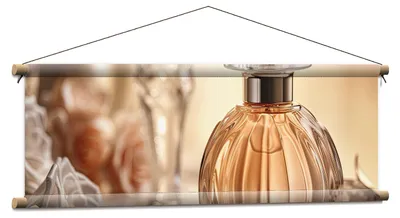 Productafbeelding van Textielposter - Parfum - Rozen - 90x30 cm Foto op Textiel