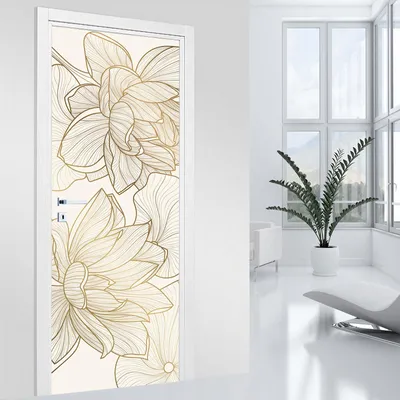 Produktbild von Türsticker – Lumaléa – Blumen – MATT-Kleber – Breite 93 x H?he 205 cm