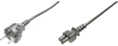 Produktbild von DIGITUS Deutsches Netzanschlusskabel, 0,75m, schwarz