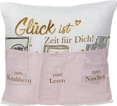 Produktbild von HERGO Sofahelden Kissen "Glück ist Zeit für Dich!"